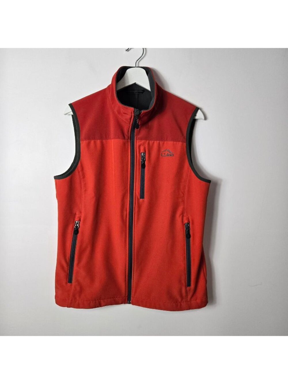 L.L. Bean Men's Softshell Full-Zip Vest Size S Fleece Waffle Lined Outdoors